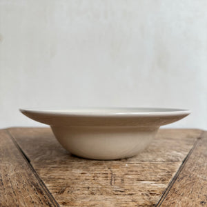 John Julian Classical Stoneware Duck Egg Linen Stripe Deep Bowls