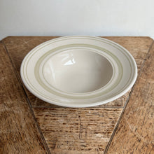 Load image into Gallery viewer, John Julian Classical Stoneware Clover Green Linen Stripe Deep Bowls
